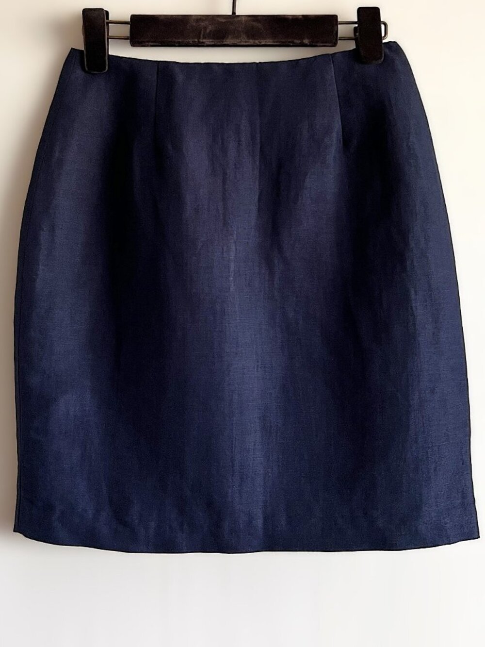 Daniel & Rebecca Navy Blue Linen/Rayon Straight Skirt, size 4